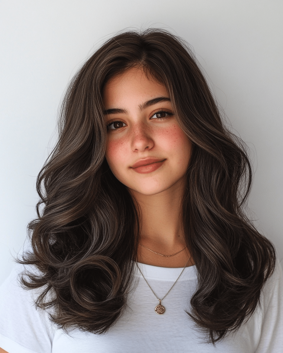khaoula0921_A_STILL_OF_A_YOUNG_FEMALE_WOMAN_WITH_A_HAIRSTYLE__8380d0ff-79dc-4213-b022-b93041d7d6ad_2 20 Fall Hair Color Ideas For Brunettes - Inspired Beauty