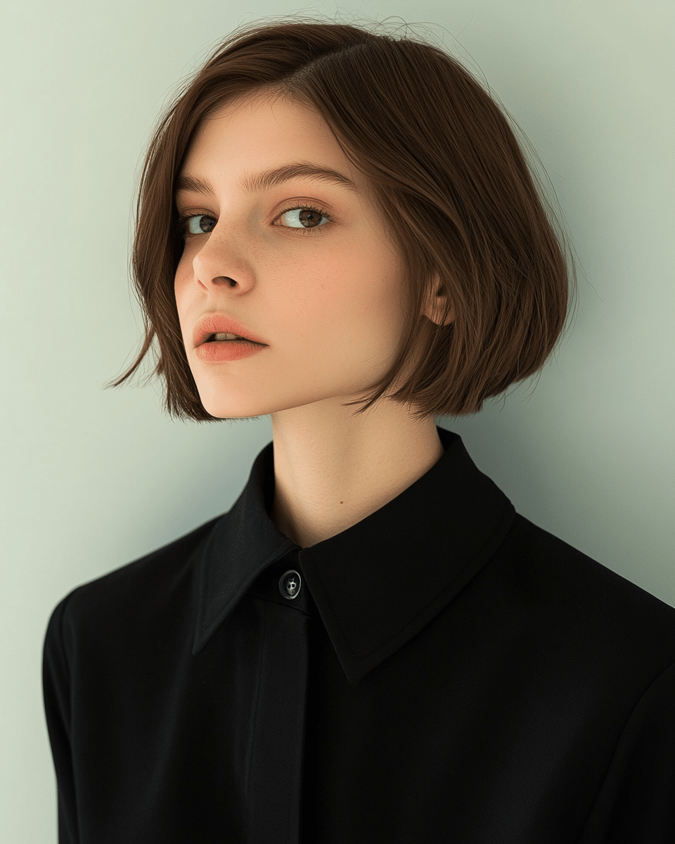 khaoula0921_A_STILL_OF_A_YOUNG_FEMALE_WOMAN_WITH_Asymmetrical_70168d5d-6cc6-4fad-bd17-0eb57a58b398_1 17 Top Short Haircuts for Thick Hair Women in 2025