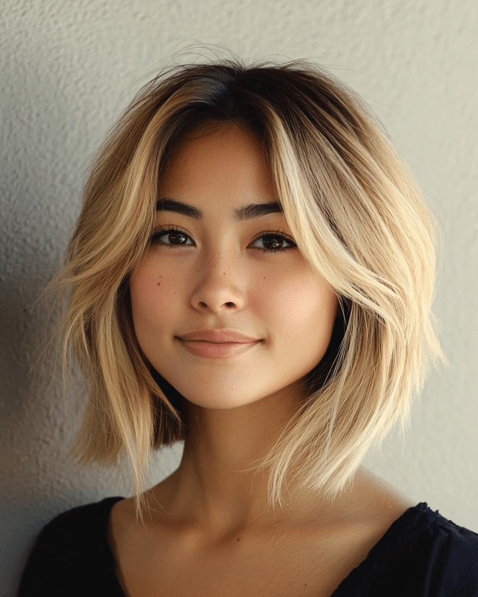 khaoula0921_A_STILL_OF_A_YOUNG_FEMALE_WOMAN_WITH_Blonde_Balay_7143cf53-0cfe-44cf-83ad-cd86d7724bf8_0 22 Stunning Short Hairstyles for Women in 2025
