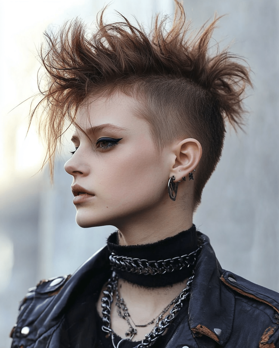 khaoula0921_A_STILL_OF_A_YOUNG_FEMALE_WOMAN_WITH_Edgy_Mohawk__7aa7c9f1-afc4-4918-8570-314d44bab712_3 22 Stunning Short Hairstyles for Women in 2025