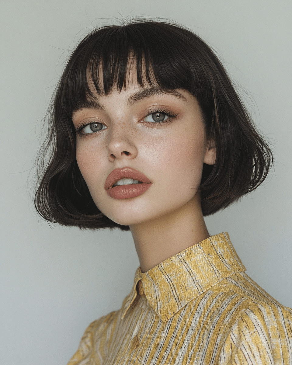 khaoula0921_A_STILL_OF_A_YOUNG_FEMALE_WOMAN_WITH_Piecey_Bangs_a23510b3-68cc-4427-b9f4-926cc3f98864_1 24 Stunning Winter Hairstyles with Bangs for 2025