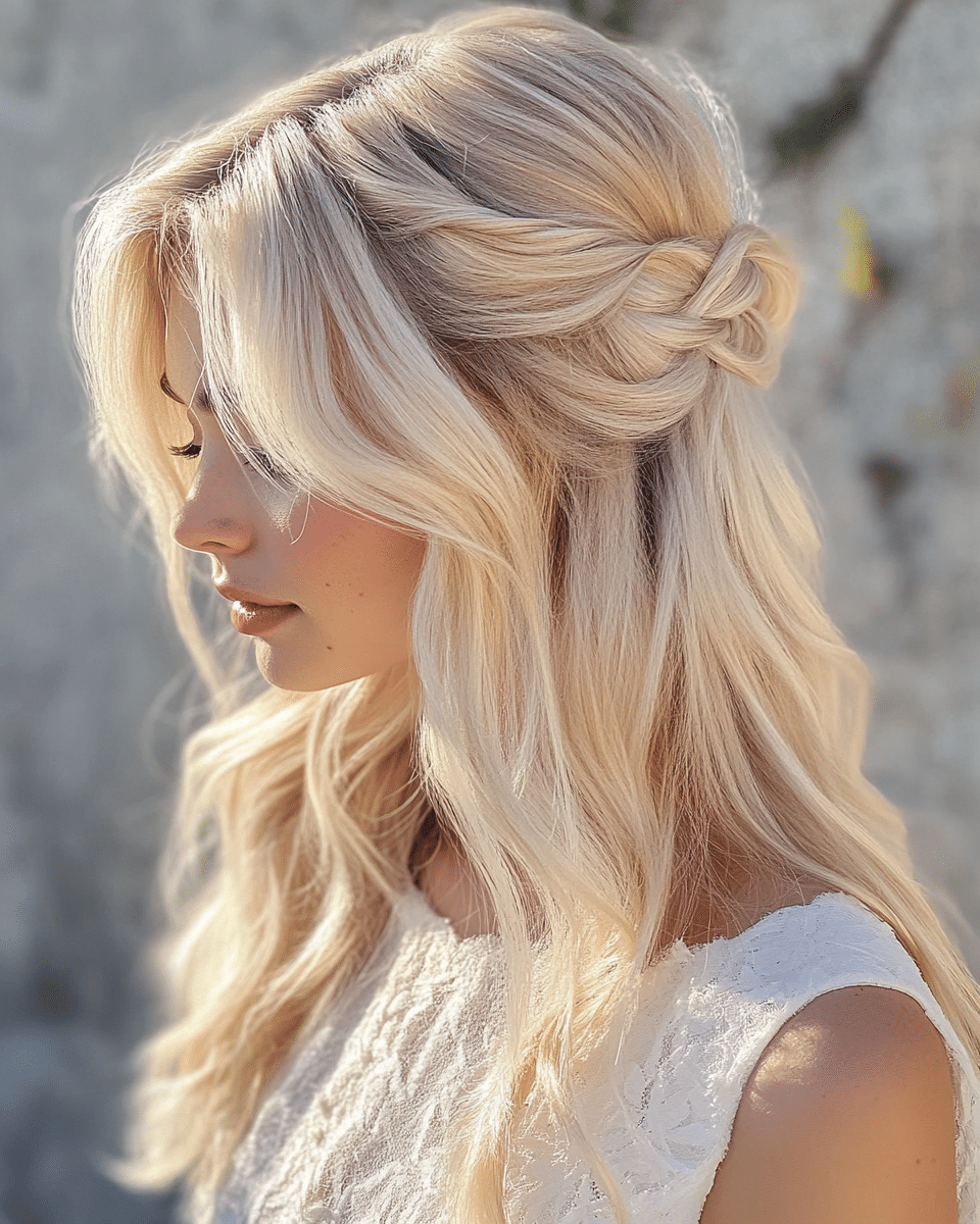 khaoula0921_A_STILL_OF_A_YOUNG_FEMALE_WOMAN_WITH_Sun-Kissed_B_5472af92-bba2-4a34-9332-557f36aeecaa_3 The Half-Up, Half-Down Fairytale: 15 Hairstyles for Prom Night Elegance!