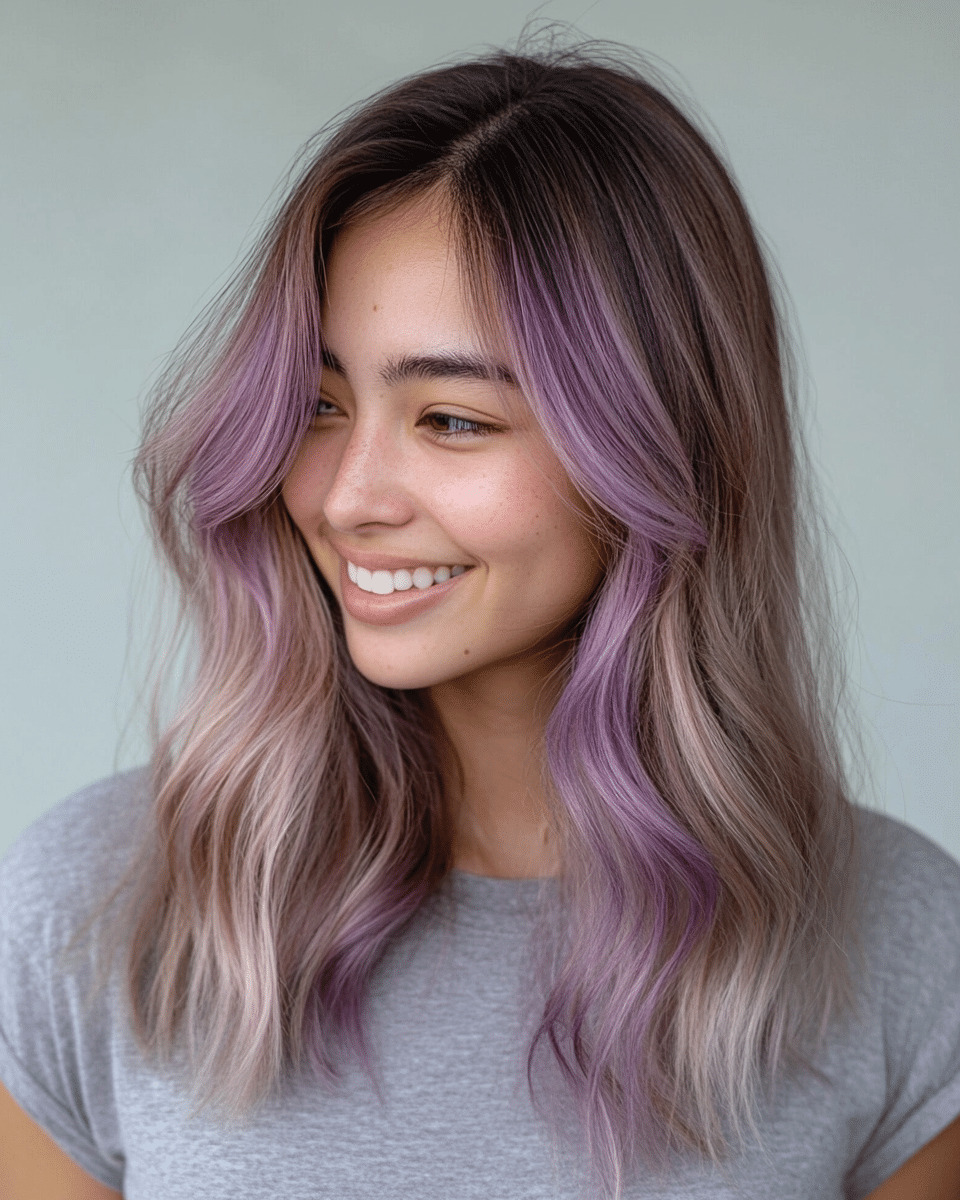 khaoula0921_A_STILL_OF_A_YOUNG_WOAMN_WITH_Lavender_Rose_Gold__1354befa-4d41-4f92-b346-2d27c66d8dfa_2 The Ultimate Guide to Stunning Purple Hair Colors: 17 Trendy Shades to Try