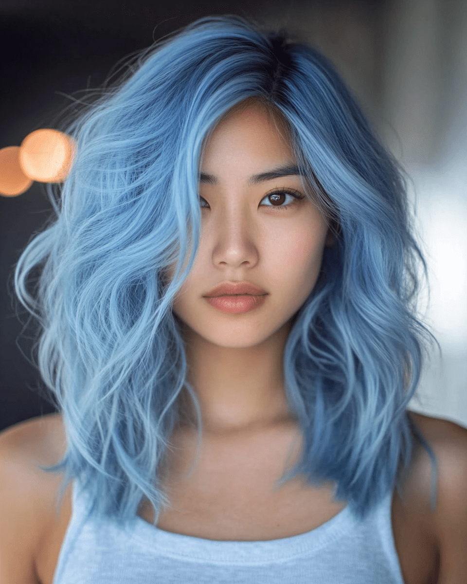 khaoula0921_A_STILL_OF_A_YOUNG_WOAMN_WITH_Pastel_Blue_Pastel__fa24ab11-aa40-4831-856a-d6a75d639ce6_2 The Best Blue Hair Color Ideas for a Stunning Transformation