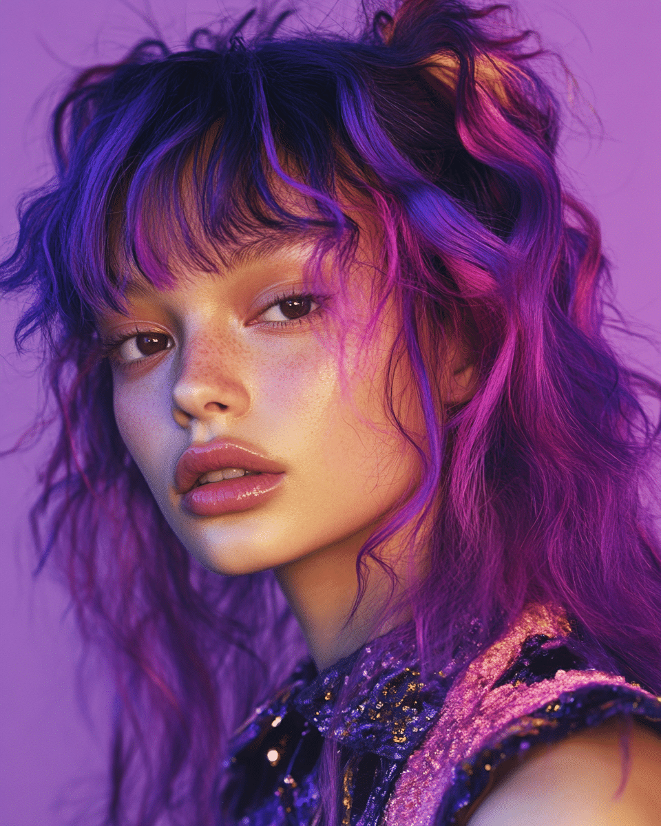 khaoula0921_A_STILL_OF_A_YOUNG_WOAMN_WITH_Psychedelic_Hair_Ps_48b25155-d501-412a-8ef9-24a76eb5d839_1 The Ultimate Guide to Stunning Purple Hair Colors: 17 Trendy Shades to Try