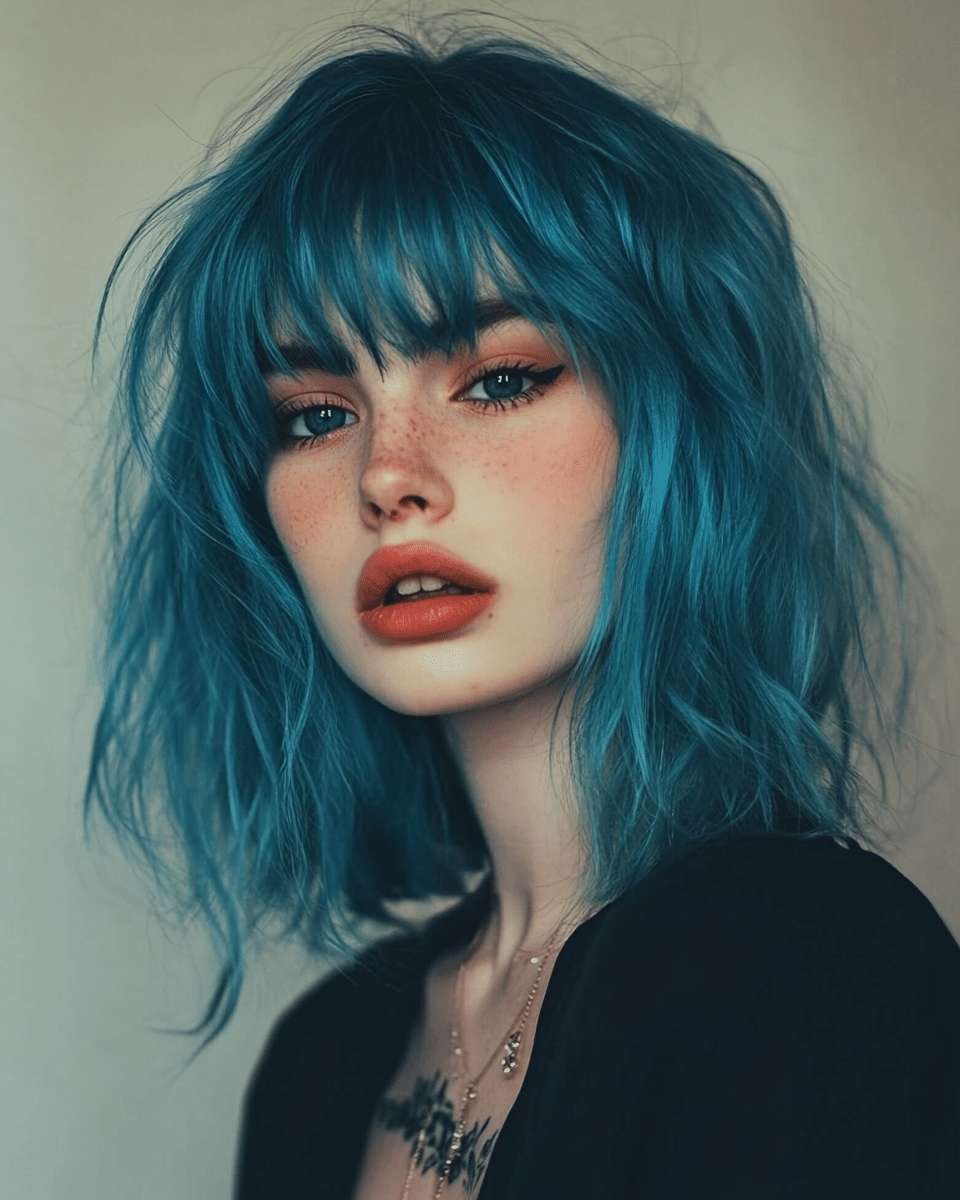 khaoula0921_A_STILL_OF_A_YOUNG_WOAMN_WITH_Teal_Blue_Teal_is_a_6867840f-cedd-4ff4-affe-511006c93a68_0 The Best Blue Hair Color Ideas for a Stunning Transformation