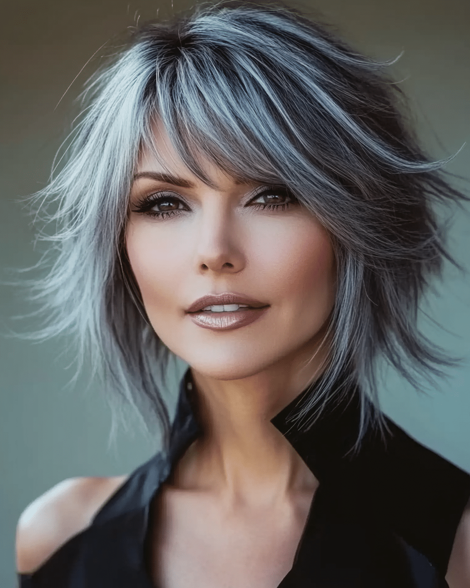 12 Easy to Style Silver Fox Haircuts for Active Women