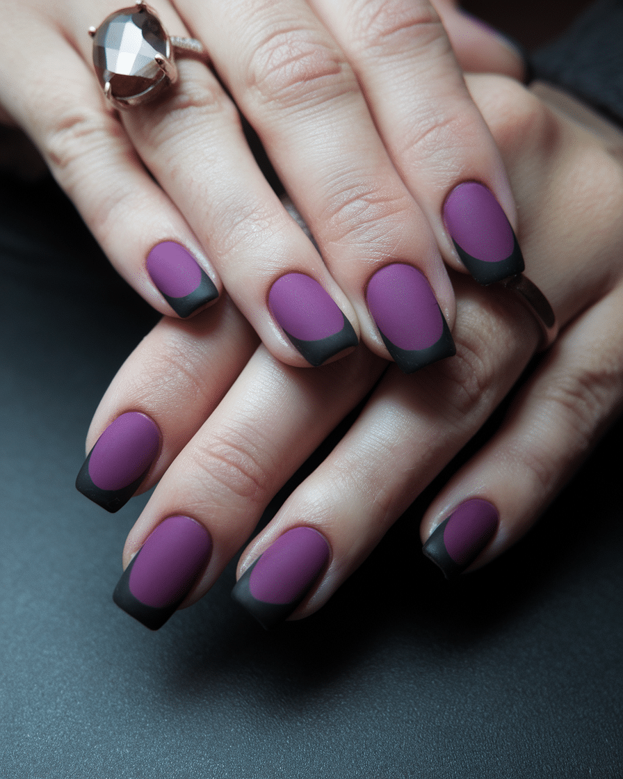 10 Purple and Black Nail Designs to Unleash Your Look