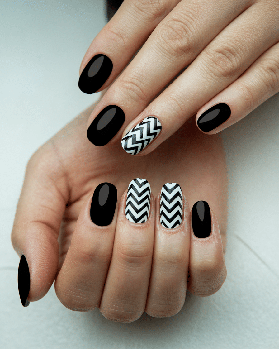 The Timeless Charm of Black and White Nail Designs