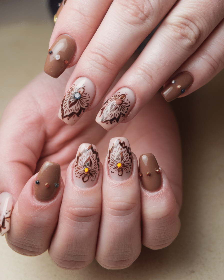 0003_3_a-photo-of-a-hand-with-boho-floral-nails_9SmdJqXyQ7i4s6EKwfeZMg_bNq7bD9tRpGOPc4b_Lwbng Blooming Beauty: Why Floral Nail Designs Are Taking Over in 2025