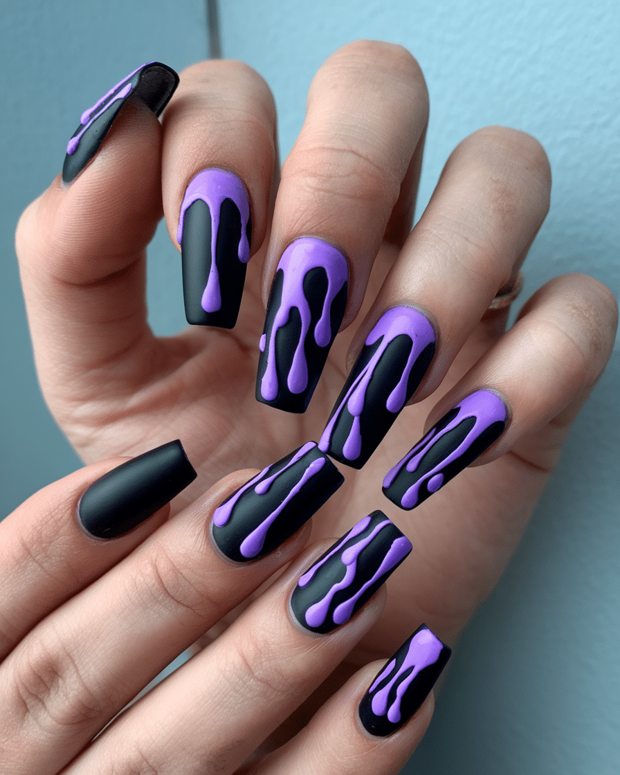 10 Purple and Black Nail Designs to Unleash Your Look