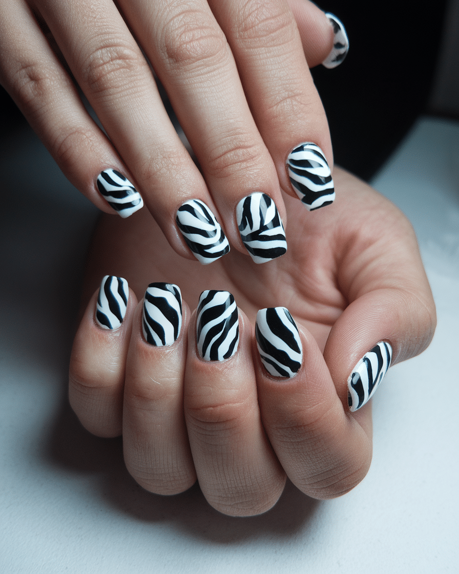 18 Stunning Black and White Nail Designs for a Classy Look