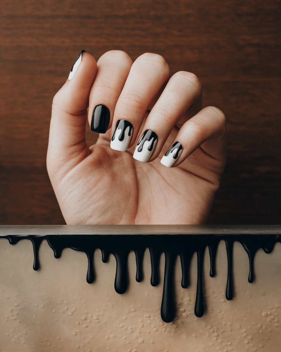 18 Stunning Black and White Nail Designs for a Classy Look