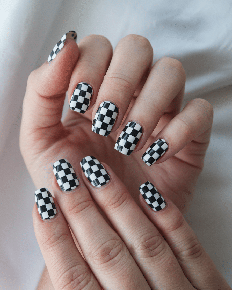 18 Stunning Black and White Nail Designs for a Classy Look