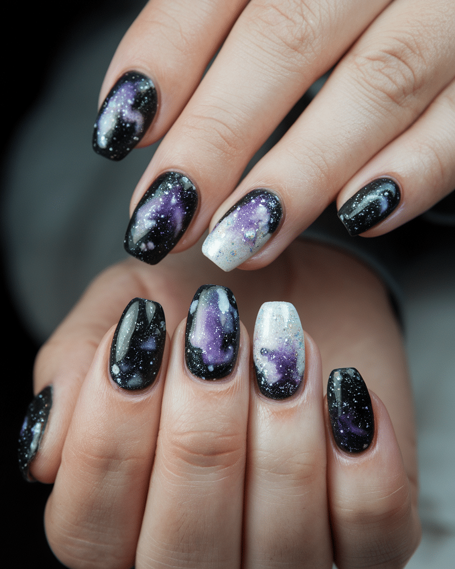 10 Purple and Black Nail Designs to Unleash Your Look