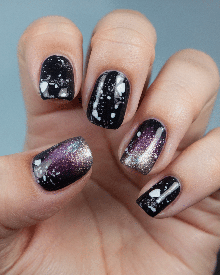 10 Purple and Black Nail Designs to Unleash Your Look