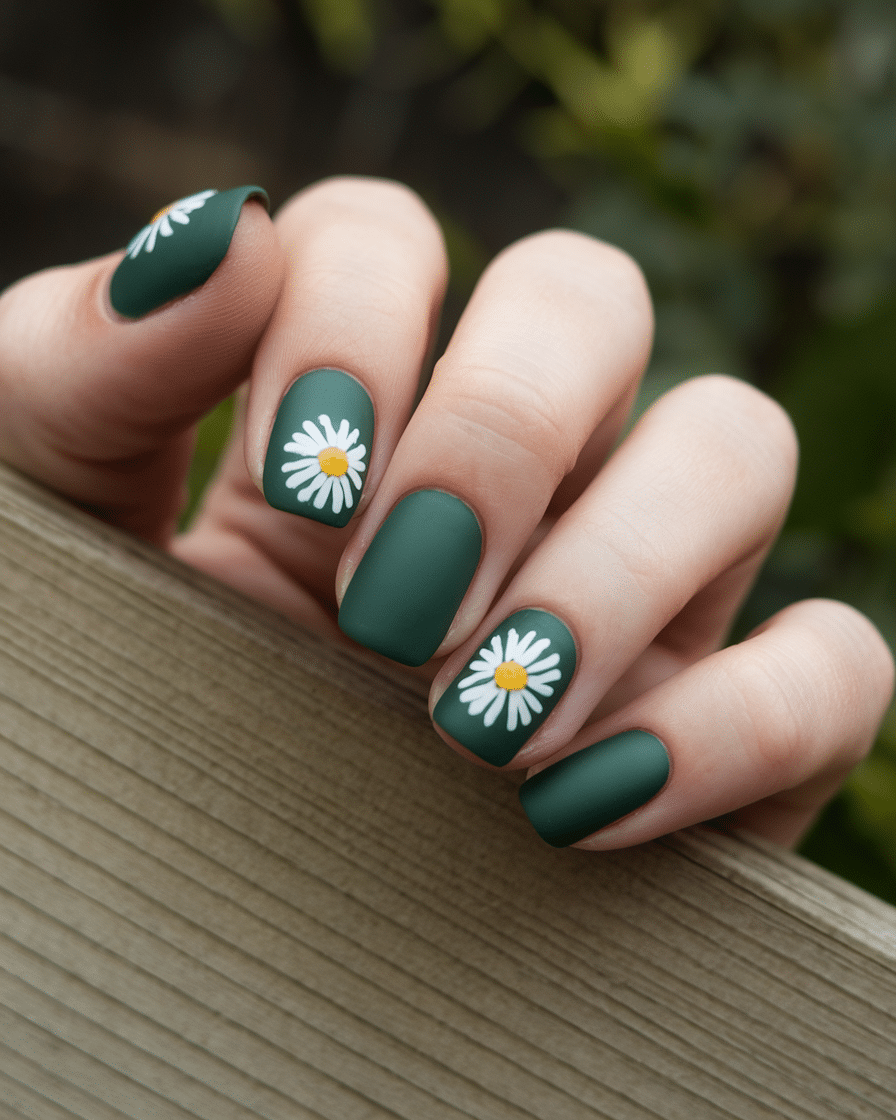 Daisy Dreams Green Garden Nails: The Ultimate Floral Manicure Trend