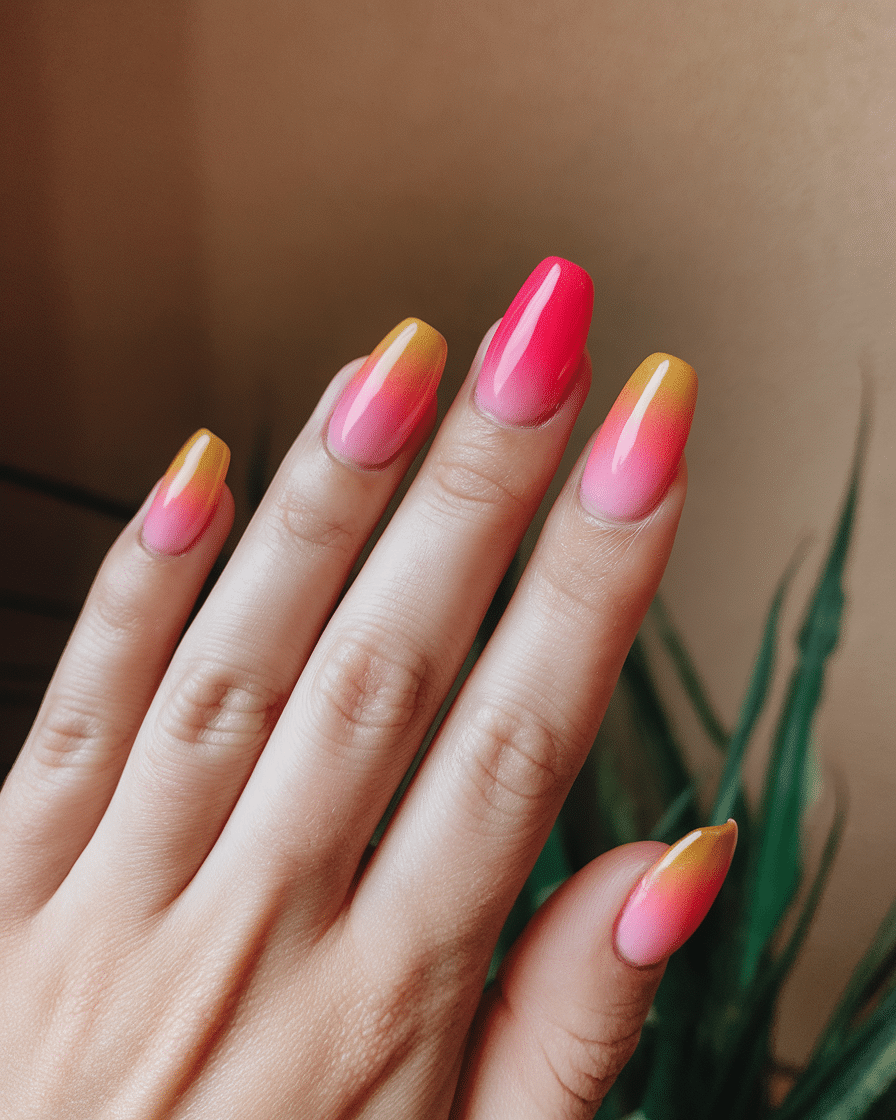 0016_4_a-photo-of-a-hand-with-sunset-ombre-nail_Va-_6JOBQbWU-WKFAclbog_yy8vFdUUQ5q9HBLA50ClzA The Ultimate Guide to Must-Try Summer Nail Trends