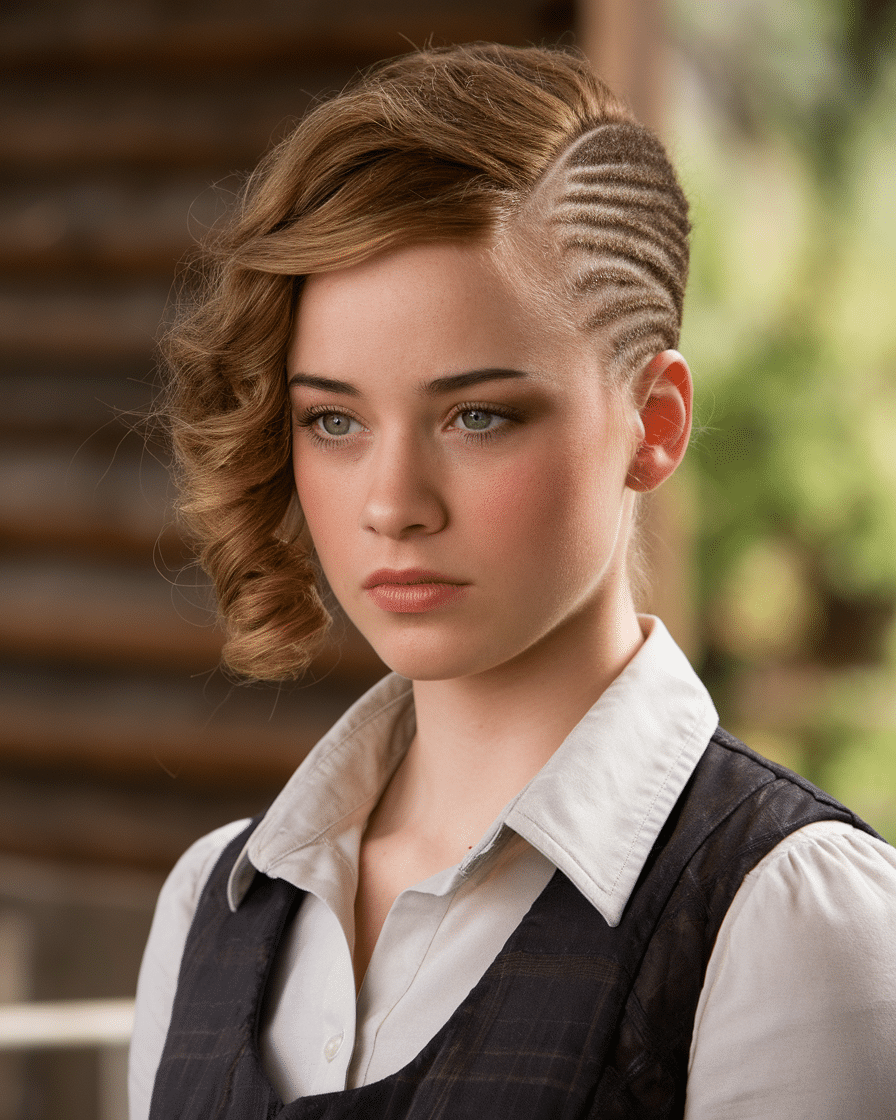 Long Curly Hair with Undercut Women Hairstyles