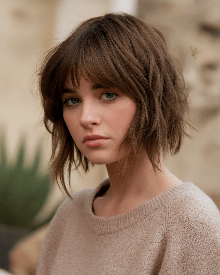 16 Mid- and Shoulder-Length Haircuts With Bangs for Any Type and Texture