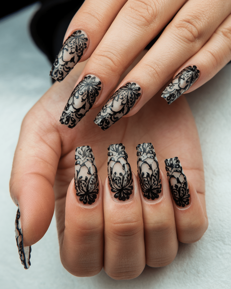 19 Black Spring Nails: Embracing Edgy Elegance in 2025’s Chicest Trend