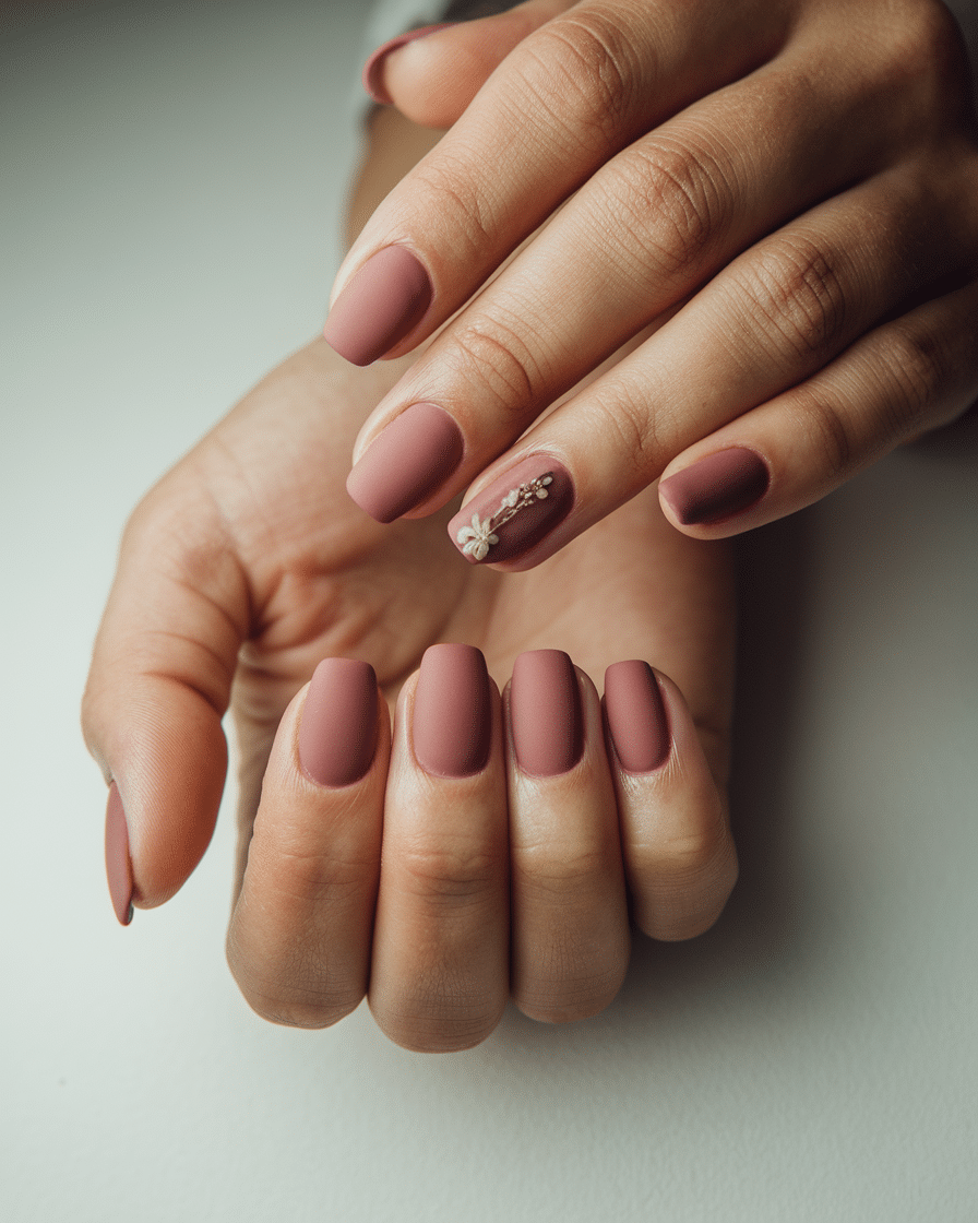 15 Trendy Dusty Rose Nails for a Chic Vibe