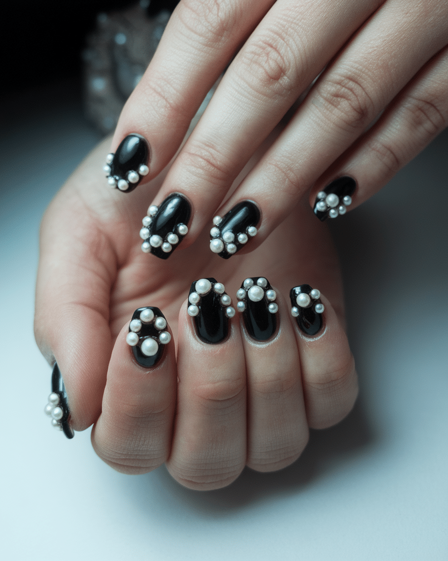 19 Black Spring Nails: Embracing Edgy Elegance in 2025’s Chicest Trend