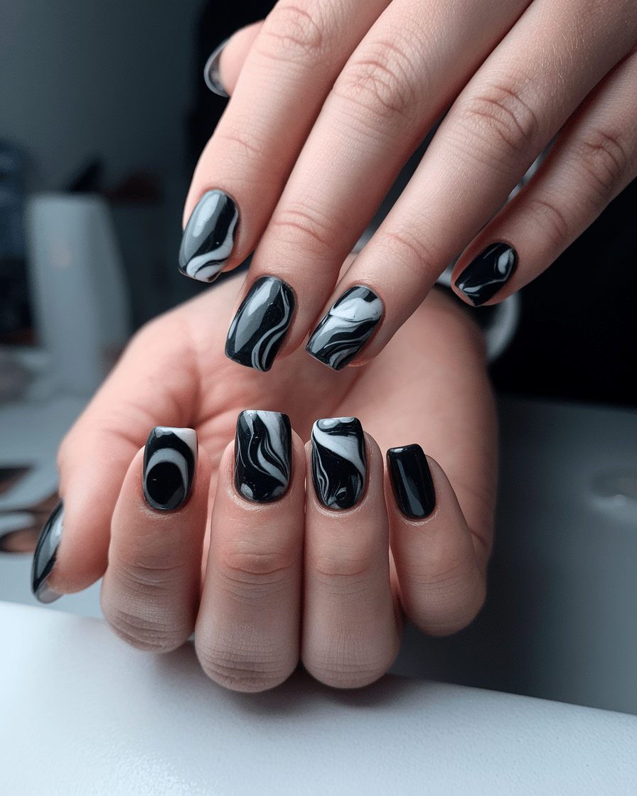 19 Black Spring Nails: Embracing Edgy Elegance in 2025’s Chicest Trend