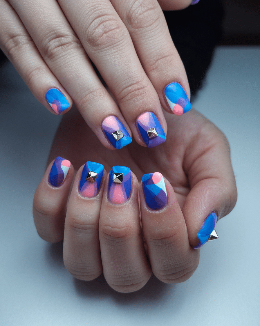 a-photo-of-a-hand-with-geometric-nail-ar_ImZJJ4pxQHmGTwwFPPEvww_aTmP65pbTZeHNsV3c2RaXA 10 Gorgeous and Easy Pink and Black Nail Art Ideas
