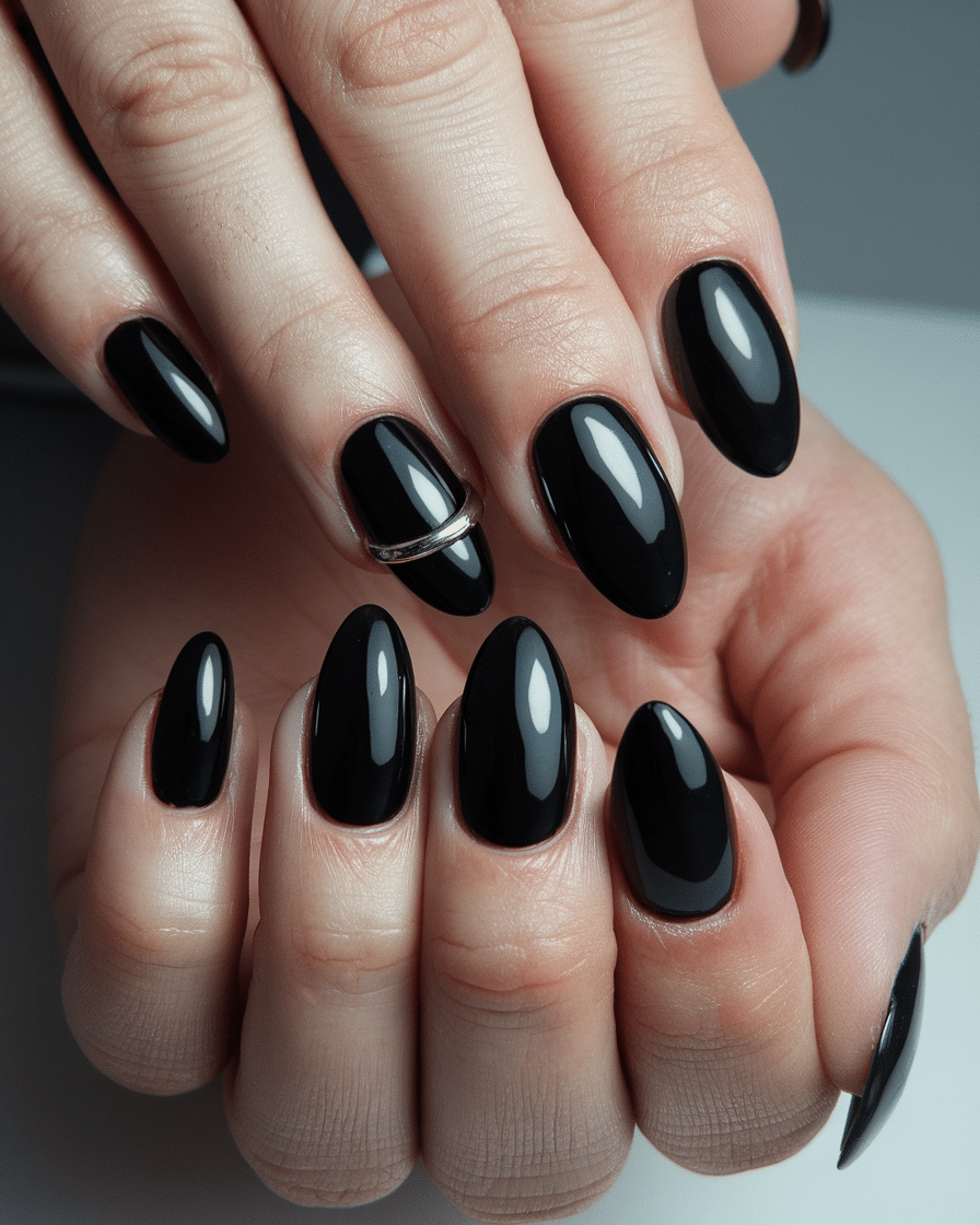 19 Black Spring Nails: Embracing Edgy Elegance in 2025’s Chicest Trend