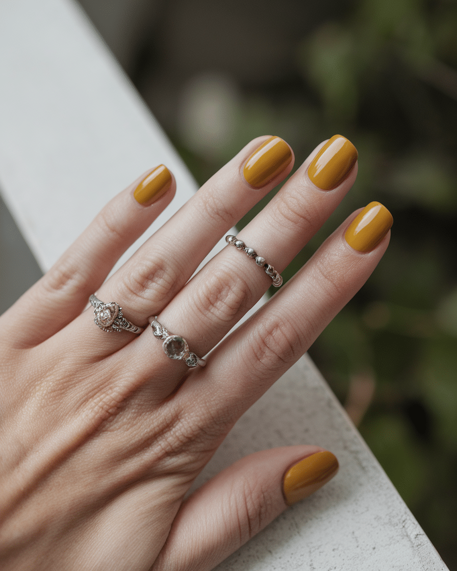 19 Cute Spring Nails That Will Never Go Out of Style: Daisy Nude Nails & Yellow Nail