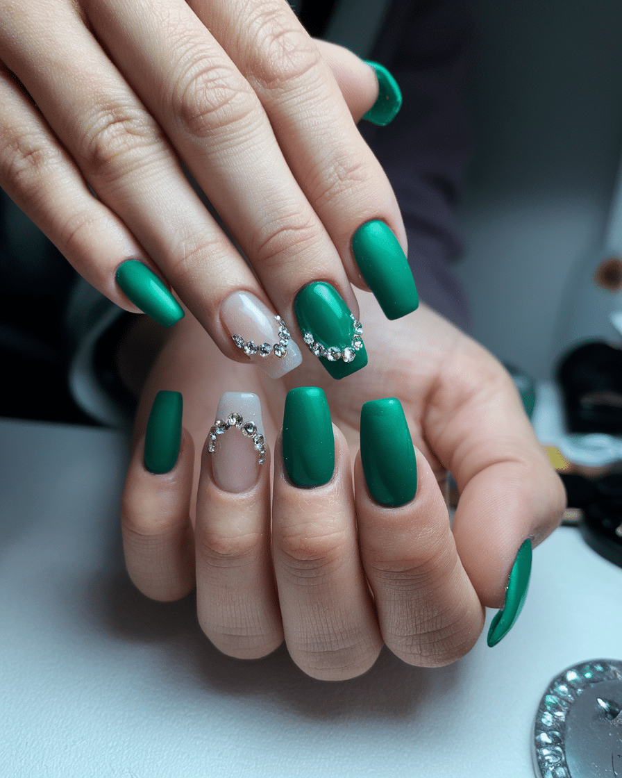 19 Glam Emerald Green Nails You’ll Totally Crush On