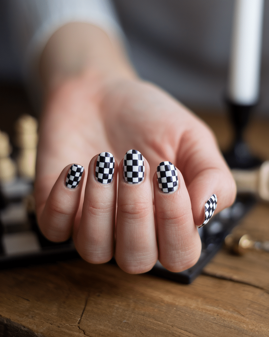 20 Stunning Black and White Nail Designs for a Classy Look