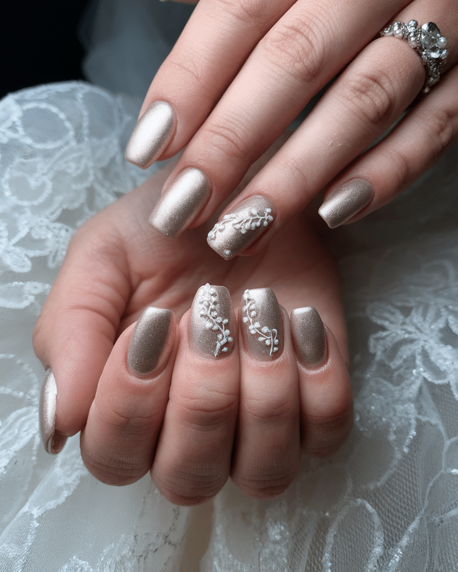 18 Gorgeous Fall Wedding Nails for Brides