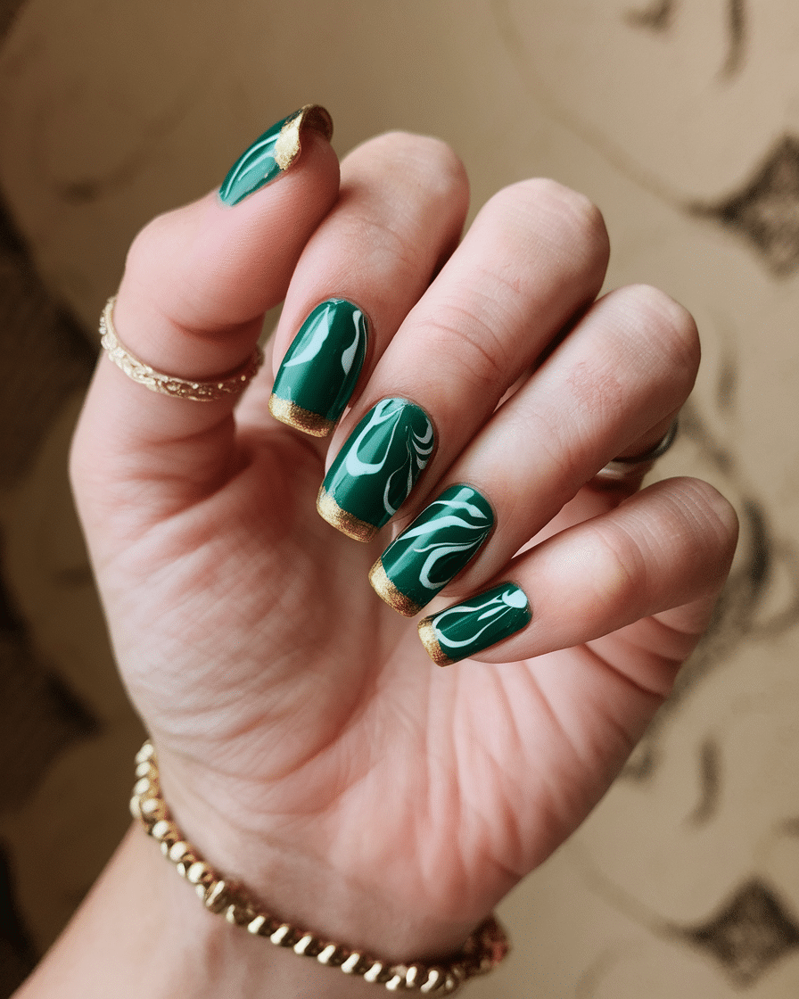 19 Glam Emerald Green Nails You’ll Totally Crush On