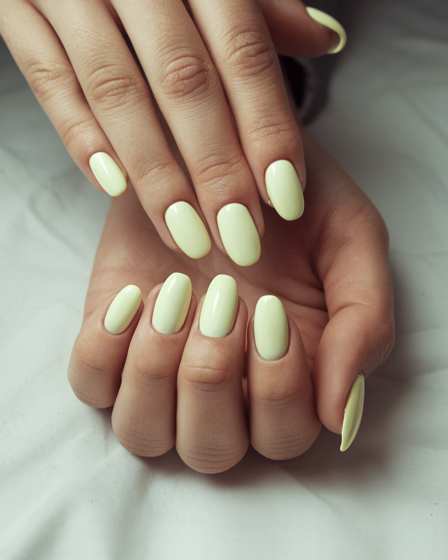 19 Cute Spring Nails That Will Never Go Out of Style: Daisy Nude Nails & Yellow Nail