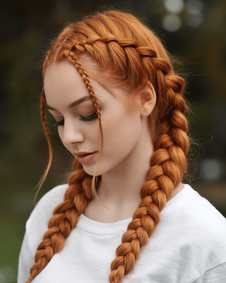 20 Stunning Boho Ginger Braids to Transform Your Look