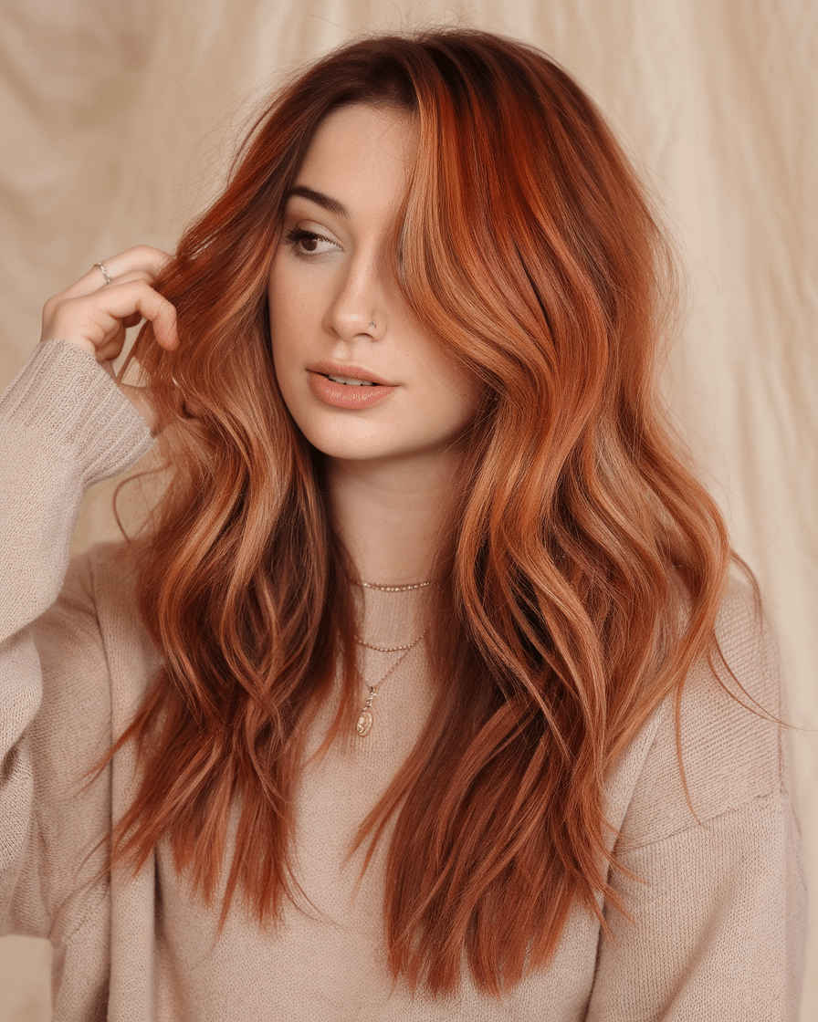 Copper Hair Colors: Hot Trend for 2025 – Dark Copper with Highlights