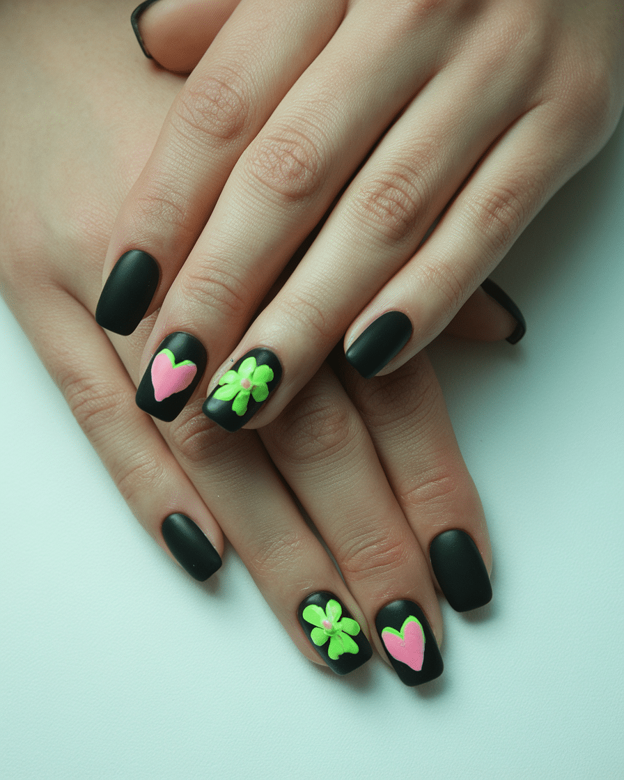 19 Black Spring Nails: Embracing Edgy Elegance in 2025’s Chicest Trend