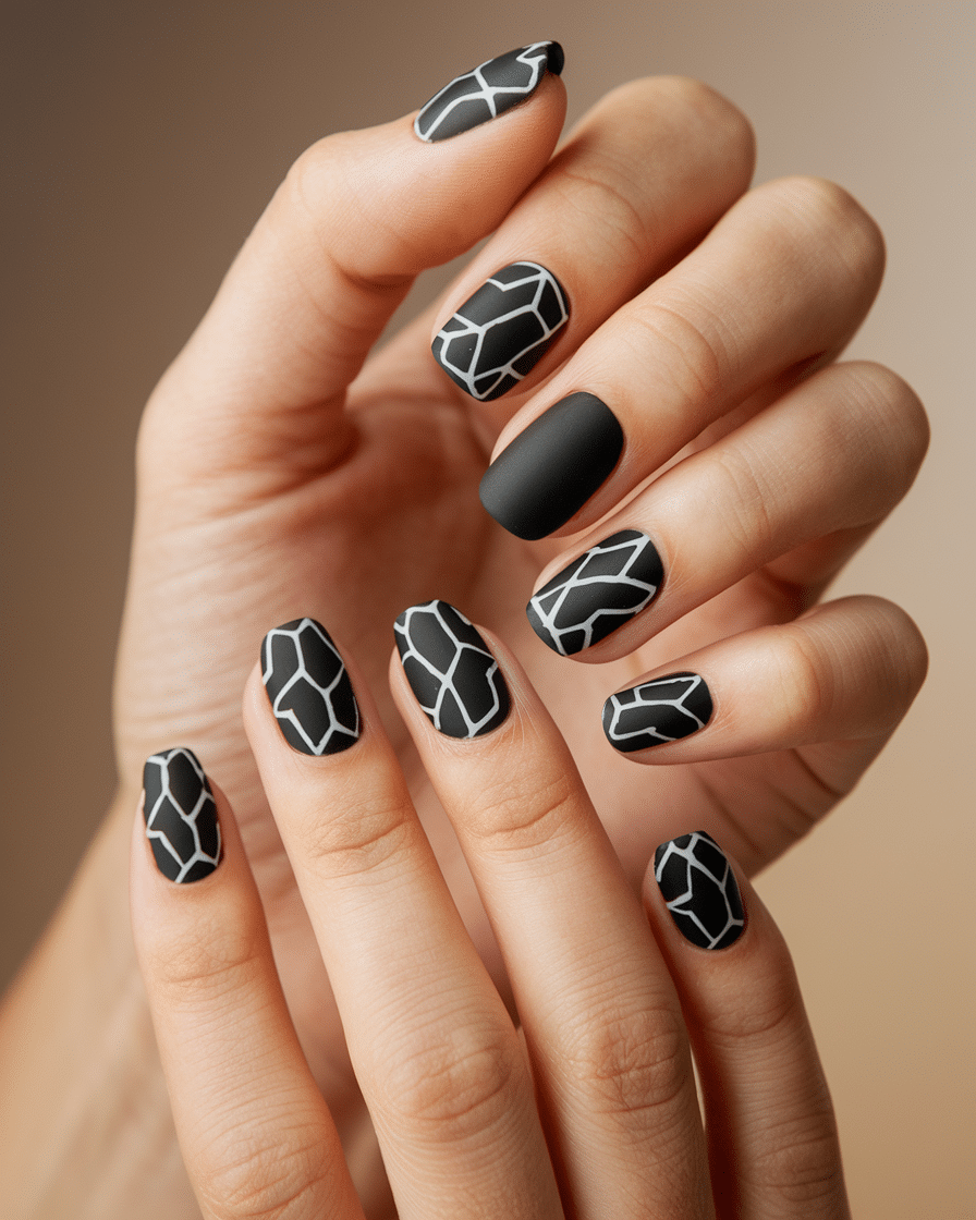 20 Stunning Black and White Nail Designs for a Classy Look