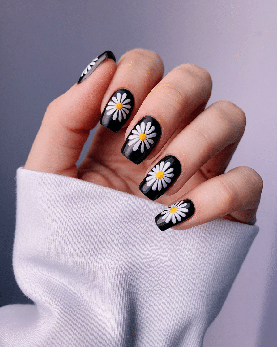 19 Black Spring Nails: Embracing Edgy Elegance in 2025’s Chicest Trend