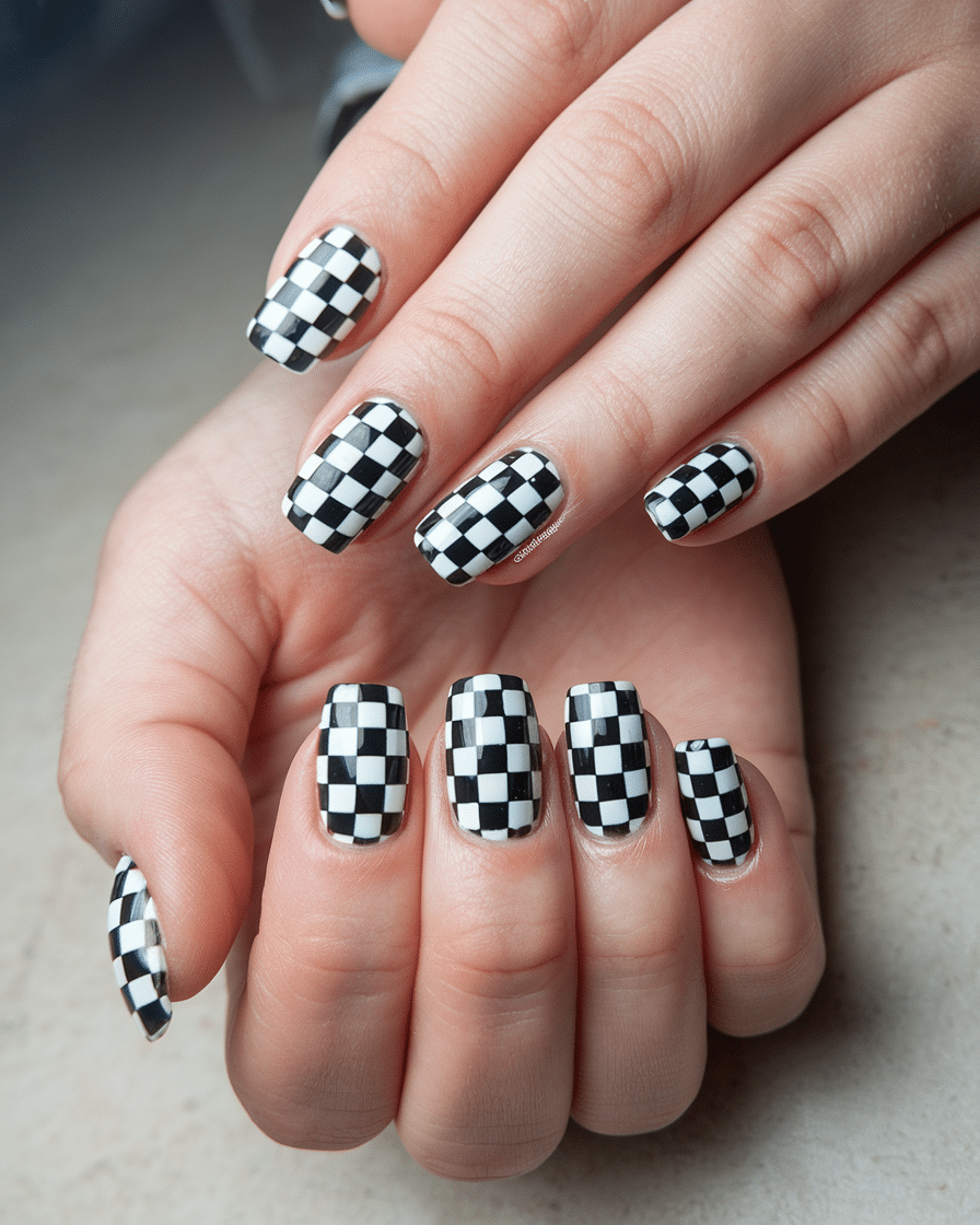 20 Stunning Black and White Nail Designs for a Classy Look