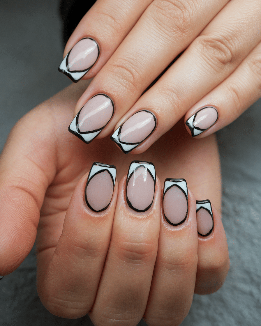 20 Stunning Black and White Nail Designs for a Classy Look