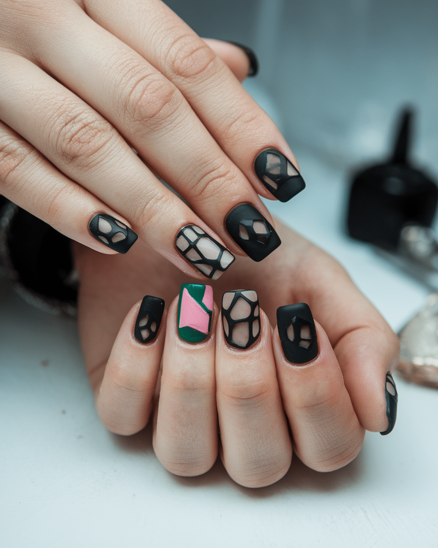 19 Black Spring Nails: Embracing Edgy Elegance in 2025’s Chicest Trend