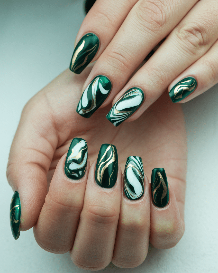 19 Glam Emerald Green Nails You’ll Totally Crush On