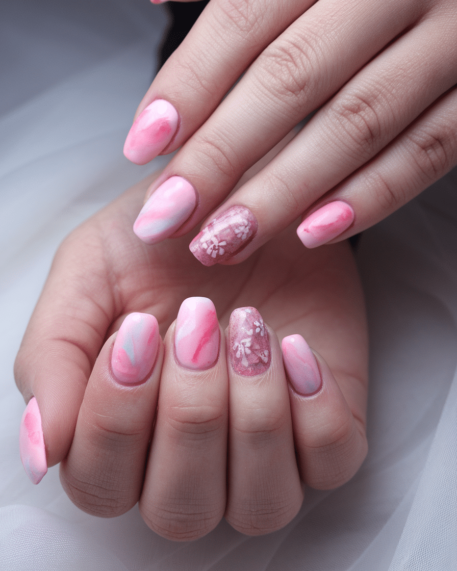 a-still-of-a-beautiful-hand-with-waterco_rGPhk8LZR9ib0bFQSoXIgg_nMOBGINoT76Iroa8ml-fOw 10 Gorgeous and Easy Pink and Black Nail Art Ideas