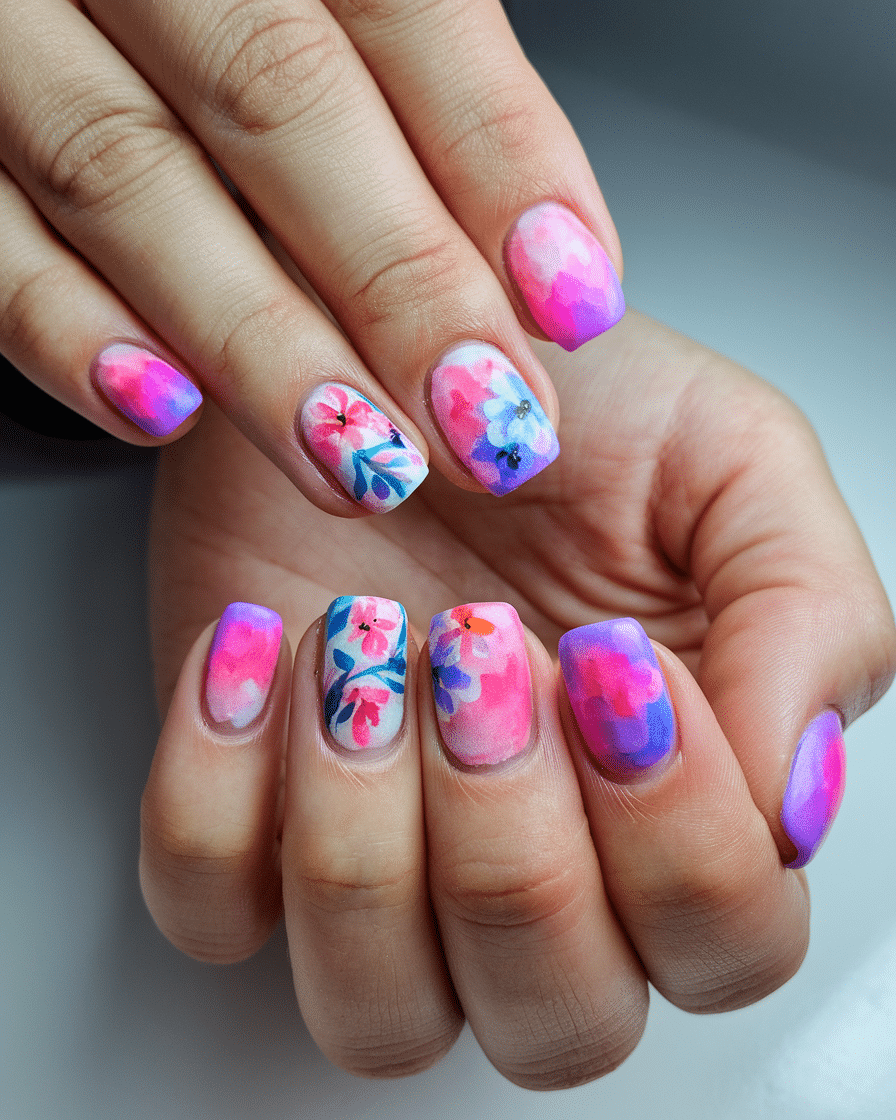 19 Flower Nail Designs to Brighten Your Day