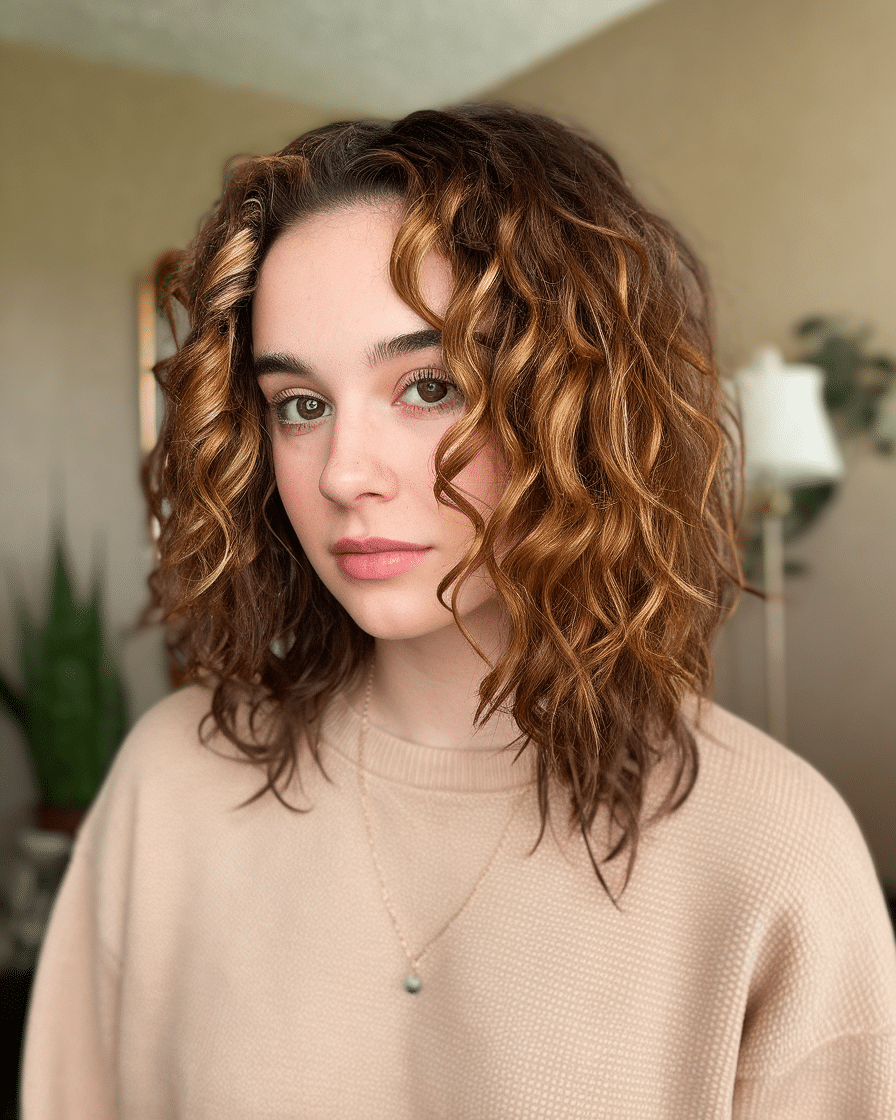 18 Stunning Curly Hair with Highlights Caramel Ideas for a Gorgeous Look