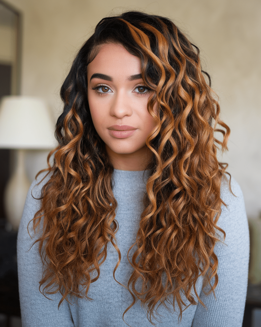 18 Stunning Curly Hair with Highlights Caramel Ideas for a Gorgeous Look