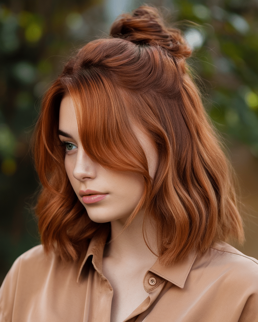 Copper Hair Colors: Hot Trend for 2025 – Dark Copper with Highlights